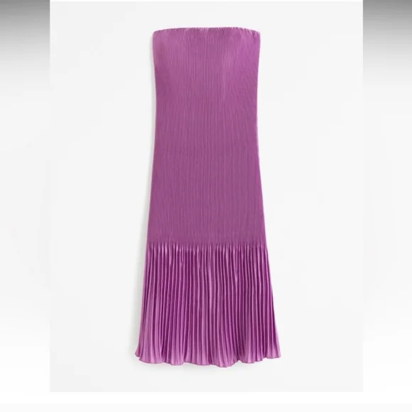 Abercrombie & Fitch Lilac Pleated Dress - Picture 3 of 8